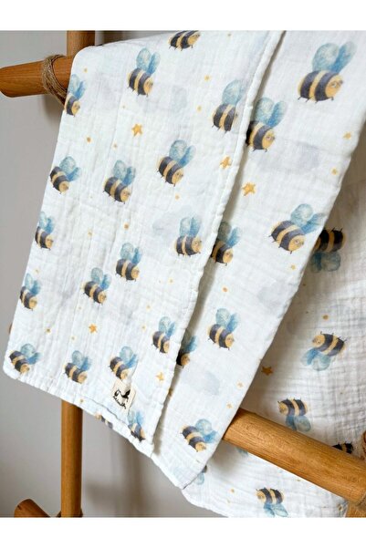 Mimiko بطانية أطفال من القطن العضوي 100% بطبقتين من الموسلين |   ناعم وقابل ل...