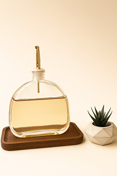 Dia Cam Yağdanlık Sirkelik Sosluk 500 ml Gold Kapak