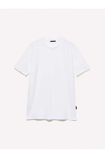 Sisley Ανδρικό μπλουζάκι με λαιμόκοψη από 100% βαμβάκι, κανονική εφαρμογή