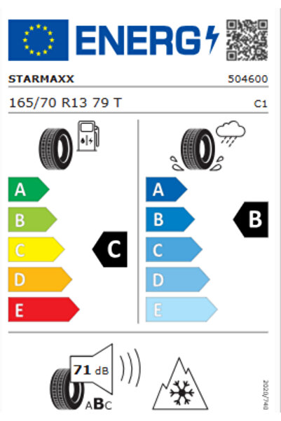 Starmaxx Polarmaxx 165/70R13 79T M+S 3PMSF Oto Kış Lastiği (Üretim Yılı: 2024)