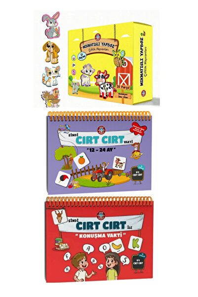 Çocuk Akademi Mıknatıslı Yapboz Çiftlik Hayvanları Ve Şimdi Cırt Cırt Ile Kon...