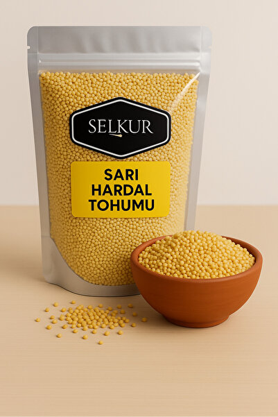 SELKUR Sarı Hardal Tohumu(KATKISIZ,ELENMİŞ) 1kg