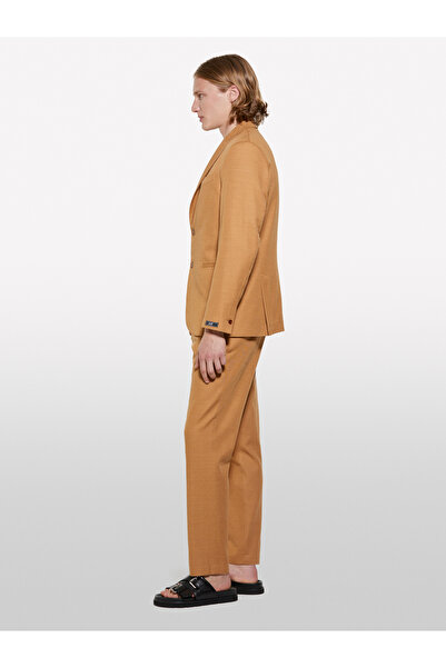 Sisley Men's Tan 100% Cotton Slim Comfort Fit Chino Trousers