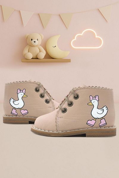 Rakerplus Tbons Special Design Handmade Genuine Leather Powder Baby Girl Boots