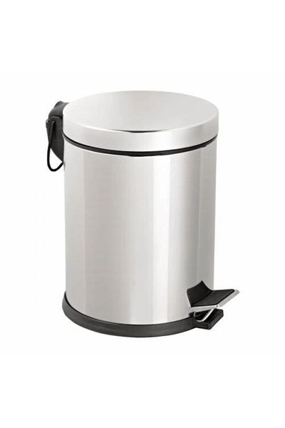 MultiStore Κάδος απορριμμάτων με πεντάλ Chrome 5 λίτρων Κουζίνα μπάνιου γραφείου σπιτιού
