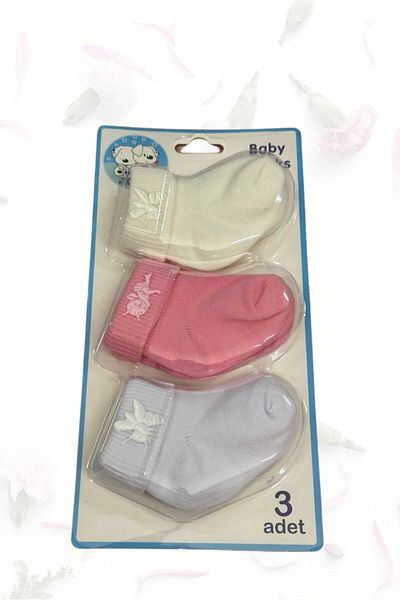 Akface 3 Pack Baby Socks with Bee Accessories