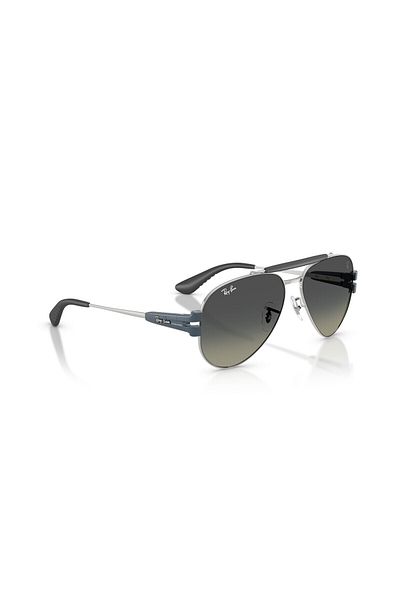 Ray-Ban نظارة شمسية راي بان للجنسين - RB 3762M - مقاس العدسة: 58 مم - فضي