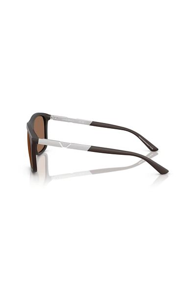 Emporio Armani Man Square Sunglasses- Ea 4237 - Lense Size:57mm - Matte Dark Brown