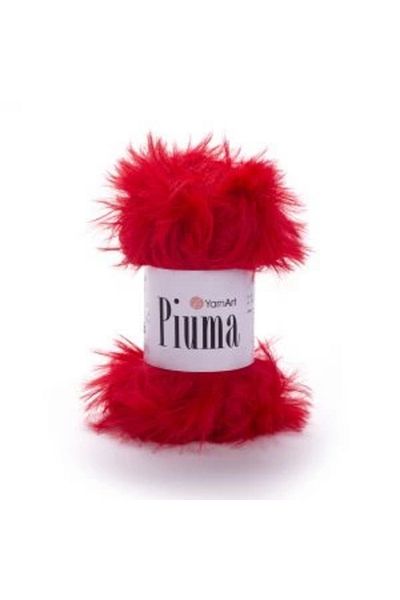 Yarnart Piuma Red-4414 Model Hand Knitting Yarn