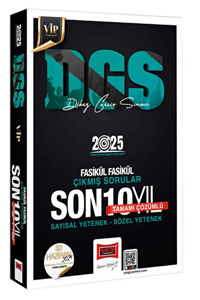 Yargı Yayınları 2025 DGS Vip Tamamı Çözümlü Sayısal-Sözel Yetenek Fasikül Fas...