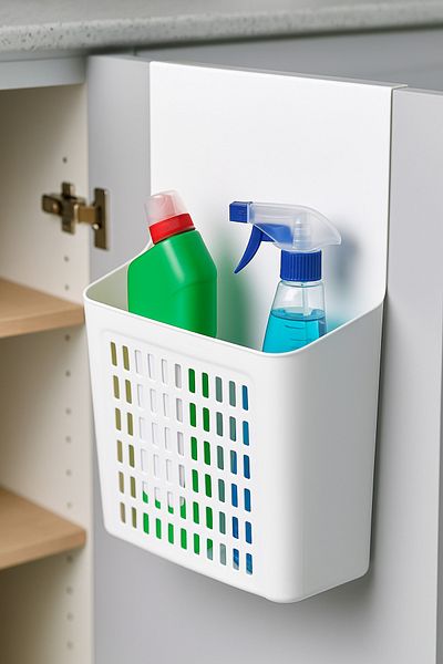 Lüks Damla Plastik Plastic Hanging Closet Organizer Detergent Holder Inside the Cabinet