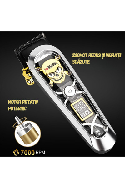 BIRAI Masina De Tuns Profesionala BIRAI Elite Cu Acumulator, Multifunctionala, Motor Puternic 7000 RPM, Af