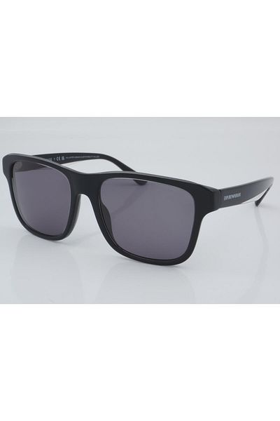 Emporio Armani Man Pillow Sunglasses- Ea 4208 - Lense Size:56mm - Shiny Black/top Crystal