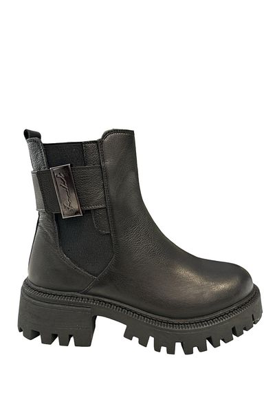 Castle Black YLDZ-23783-1 Cizme clasice de damă din piele naturală negre