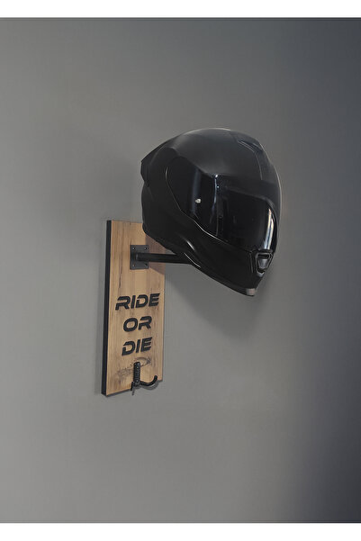 thecavehome Ride Or Die - Kask Askısı - Motosiklet Kask Tutucusu -kilim Desen
