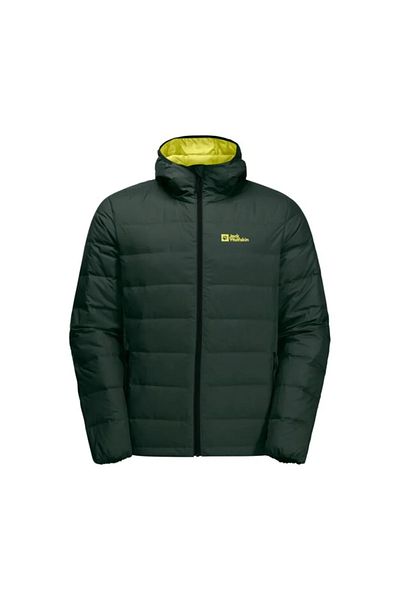 Jack Wolfskin 1207671 _t0138 Ather Down Hoody M Ανδρικό αθλητικό παλτό πράσινο κίτρινο