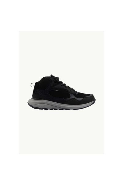 Jack Wolfskin A62132_6350 Camp Fever Texapore Mıd M Erkek Outdoor Bot Siyah Gri