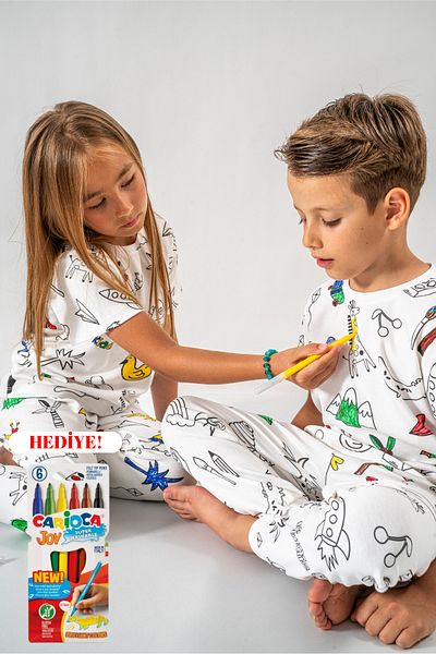 Naive Baby Paintable Children's Pajama Set 🎨   (Boya Pen Gift)