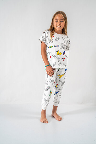 Naive Baby Boyanabilir Çocuk Pijama Takımı 🎨 (BOYA KALEMİ HEDİYE)