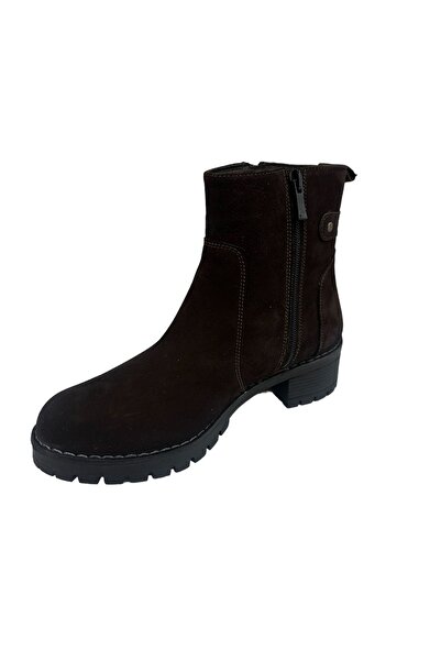 Castle Black Yldz-4663-2 Γυναικείες Μπότες από Γνήσιο Δερμάτινο Καφέ