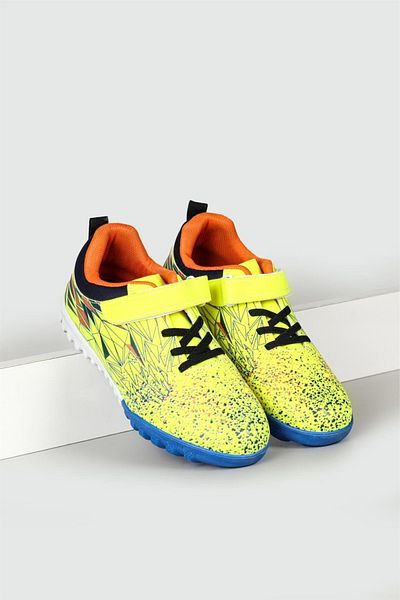 BoBe Kids Messi Men's Yellow Astroturf Shoes