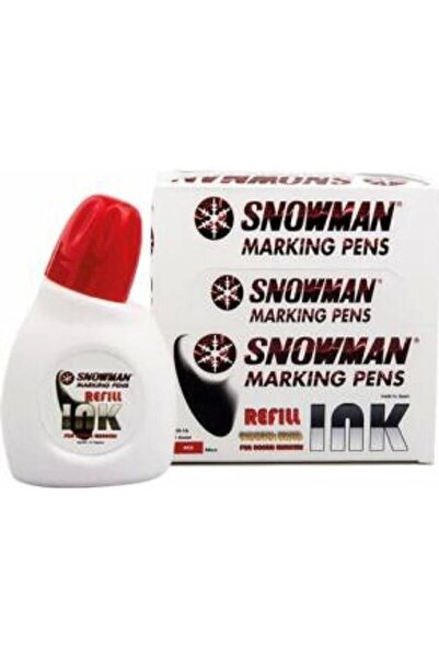Snowman Tahta Kalem Mürekkebi 90 Cc Kırmızı Bn-1a 90 K