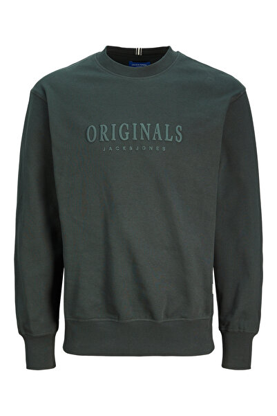 Jack & Jones Jack&Jones JORFREDERIKSBERG SWEAT CREW 12265756 - Ανδρικό φούτερ χακί πράσινο