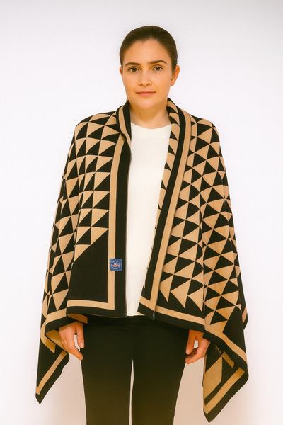 Sebir Moda Tricotaj șal - cu model triunghiular