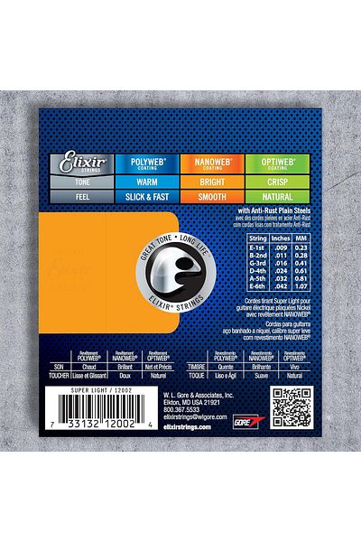 PUANDORG Elixir Nanoweb 10-46 Electric Guitar String Set 12002 Set