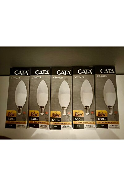Cata - 7 Watt E14 Duylu Led Mum Ampul - Gün Işığı - (5 Adet)