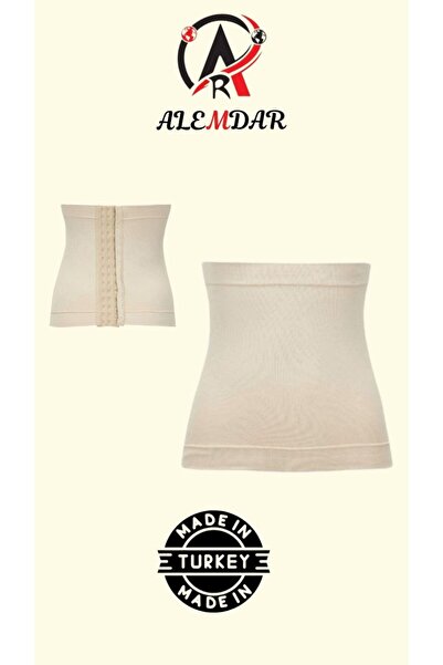 Alemdar Turkish waist trainer with snaps, light and flexible, gives you stability and a slimmer shape all day long.