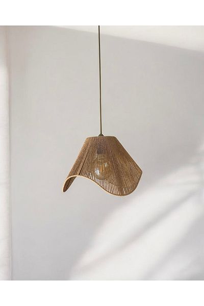 KorFam Wicker Handmade Bohemian Asymmetrical Shaped Rustic Chandelier