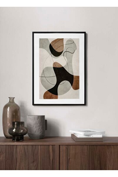 seninürünün Silent Motion - Pictură abstractă unică cu imprimare pe pânză, cu...