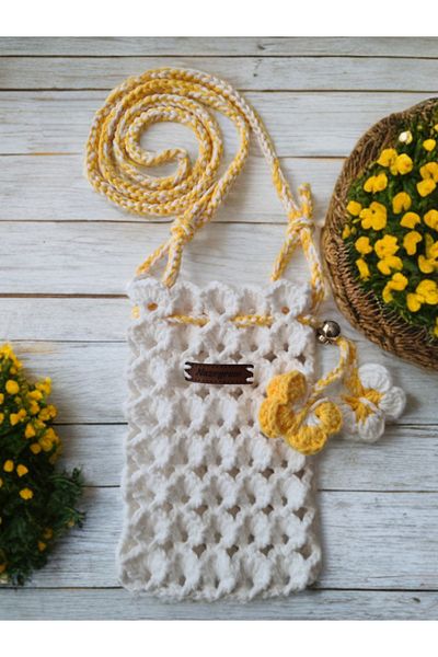 nazegram Knitted Phone Bag, Mini Bag, Crossbody Bag