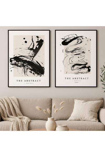 seninürünün The Language of Black - Real Cama Print Σετ 2 αφηρημαντικών ζωγρα...