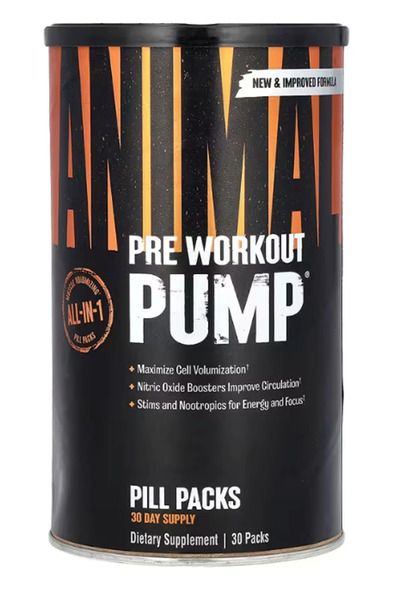 Universal Nutrition Animal, Pre Workout Pump, Pill Packs , 30 Packs.Avrupa De...