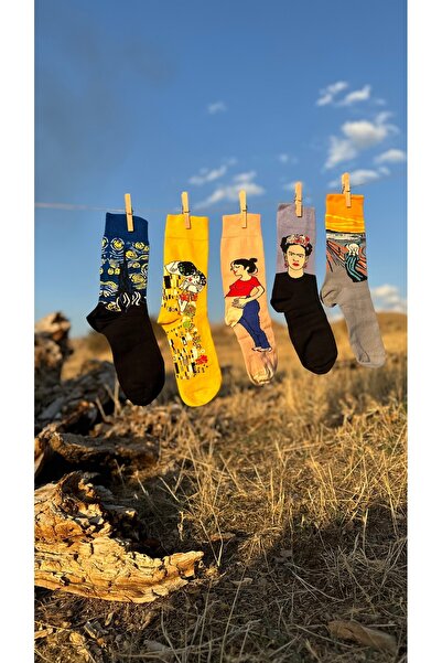 MODA Σετ με 5 καλλιτεχνικές πολύχρωμες κάλτσες ειδικού σχεδιασμού