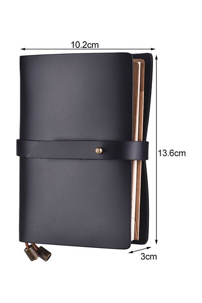 Generic Travel Leather Notebook, Student Stationery, Business Office Loose-leaf Corporate Account Book