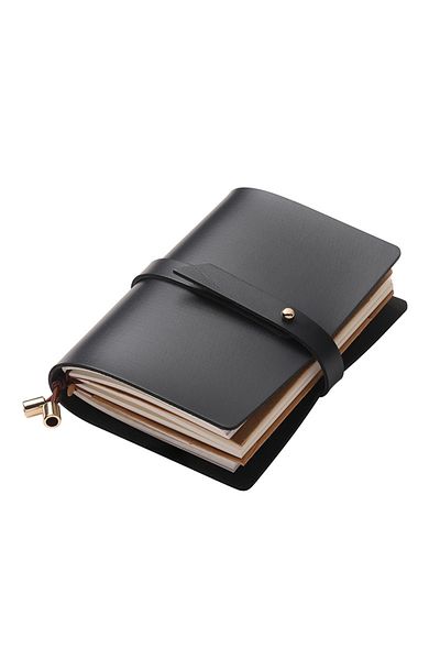 Generic Travel Leather Notebook, Student Stationery, Business Office Loose-leaf Corporate Account Book