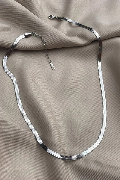 Generic Brand Women's Silver Italian Chain Necklace