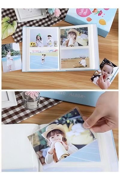 Generic 200 Pockets Stamping Photo Album For 6 Inches Photos Portable Photo Album For Family Wedding