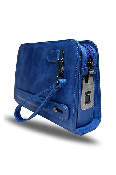 AYAZ DERİ Nous – Genuine Leather Handbag with Fingerprint Reader