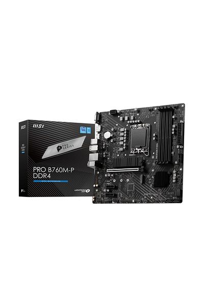 MSI Pro B760M-B Ddr4 Intel B760 Socket 1700 Ddr4 4800Mhz Matx Gaming (Player) Motherboard