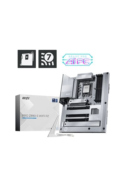 MSI Pro Z890-S Wifi Pz Intel Lga1851 Z890 Ddr5 8800Mhz(Oc) Atx Gaming (Gamer) Motherboard