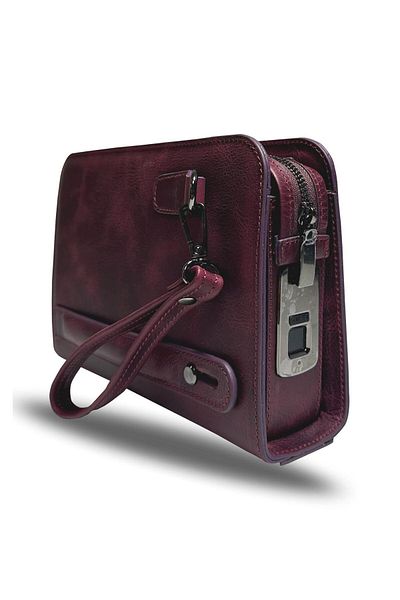 AYAZ DERİ Nous – Genuine Leather Handbag with Fingerprint Reader