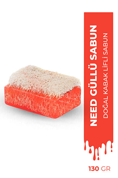 NEED COSMETİCS Doğal Kabak Lifli Gül Sabun