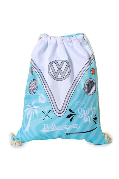 Volkswagen Drawstring Bag, Cotton Sports/Fitness Backpack, Camperbus Surf Vw T1 Caravan