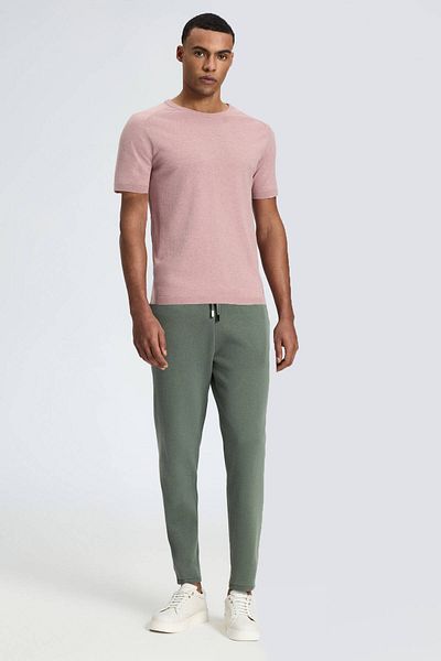 Hemington Lace-Up Khaki Slim Fit Knitwear Trousers