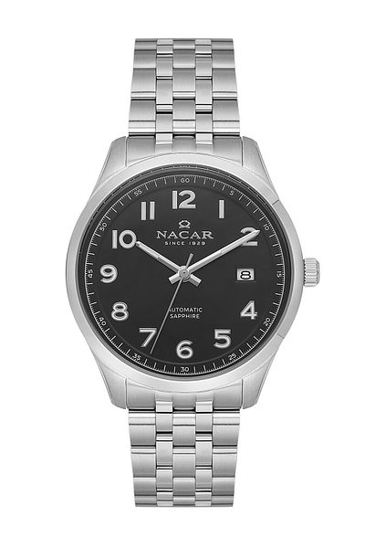 Nacar Sapphire Glass Classic Silver Men's Watch Nc42-299358-Abm