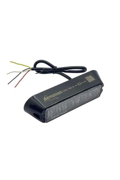 DEMMON 12V-24V ÇAKAR FLAŞ LED LAMBA 18 FONKSİYONLU (4X1W) (ŞEFFAF) (SARI/SARI...